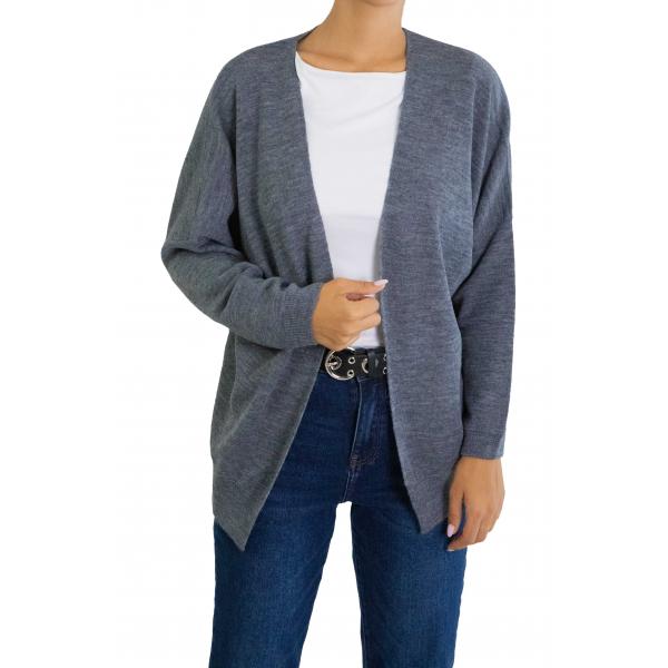 Cardigan tinta unita aperto 